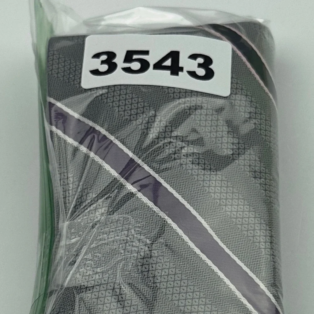 Vtg Pierre Jacques Mens Striped Silk Blend Tie Grey Purple Black Pink Made‎ USA